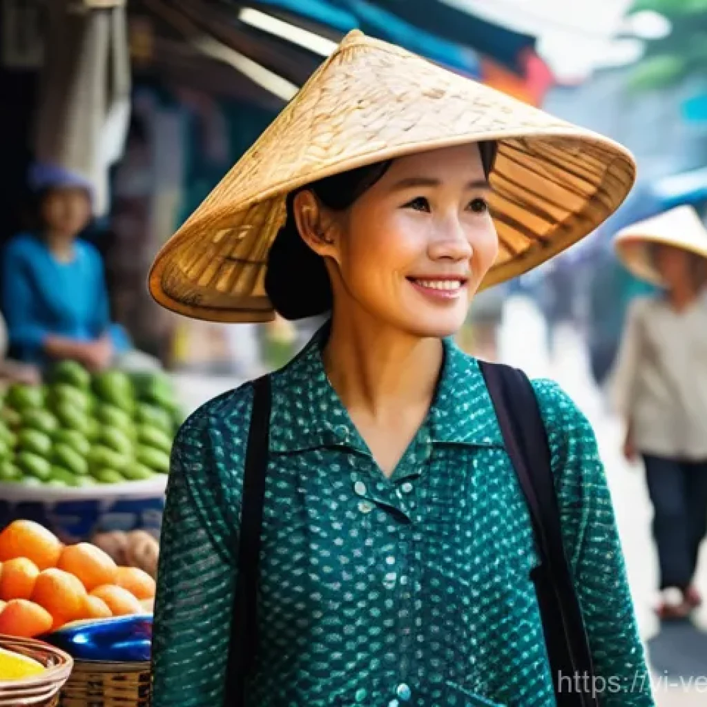 테크노피아와 인류의 미래 전망 - **Prompt:** A vibrant, bustling Vietnamese street market scene during daylight. In the foreground, a...