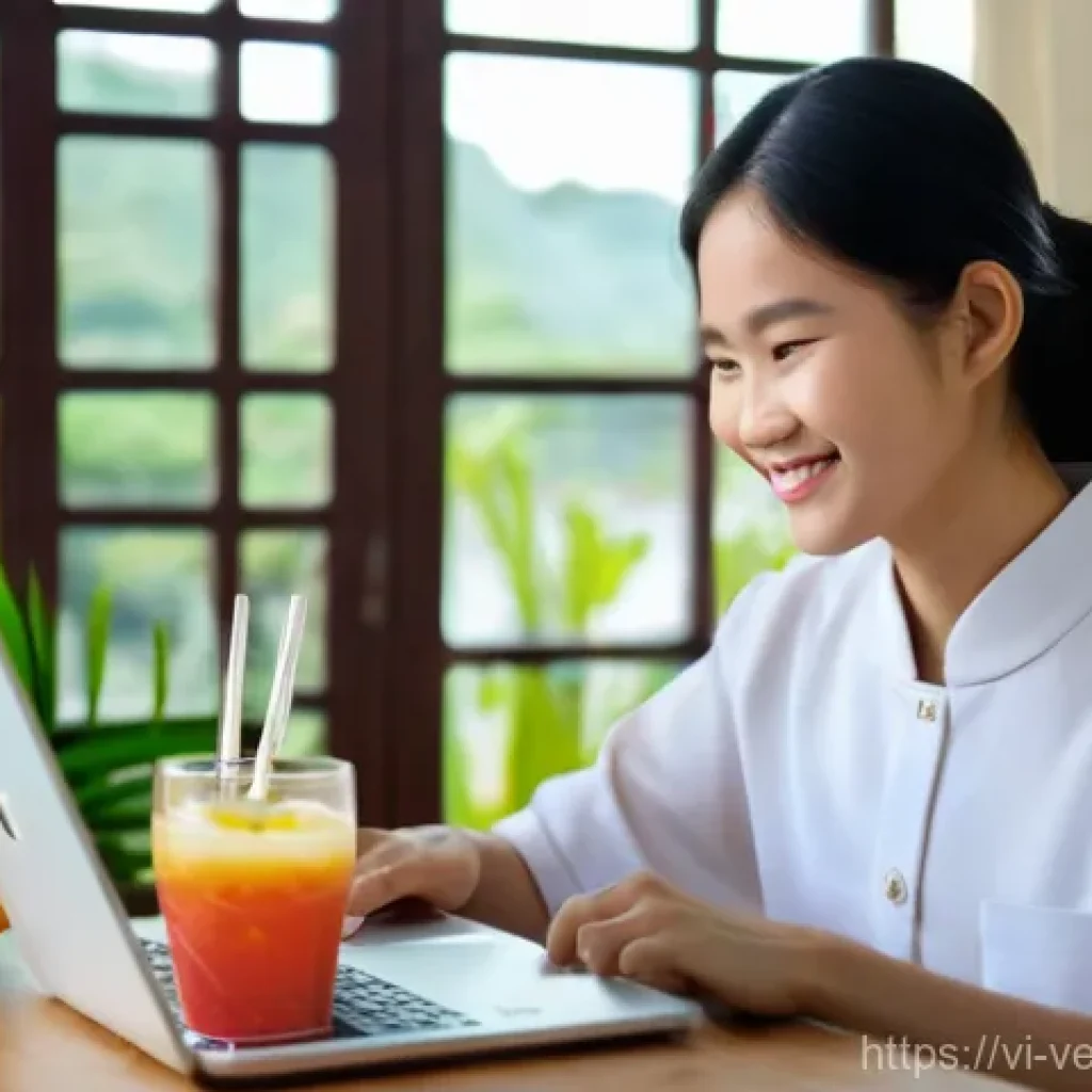 테크노피아와 사회적 불만의 연결 - **Image Prompt: Bridging Distances and Learning with Technology in Vietnam**
"A vibrant, modern ...