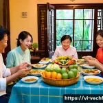 테크노피아와 인간관계의 변화 - **Family Dinner Disconnect in Vietnam:** A heartwarming yet poignant scene of a Vietnamese family, i...